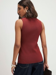 River Island Orange Sleeveless Longline Waistcoat - Image 2 of 4