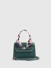River Island Green Mini Scarf Tote Cross-Body Bag - Image 1 of 6