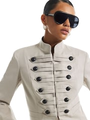 River Island Grey Olivia Attwood Military Drummer Jacket - Image 3 of 4
