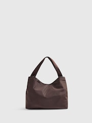 River Island Brown Nylon Slouch Shoulder Bag - Image 3 of 5