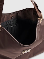 River Island Brown Nylon Slouch Shoulder Bag - Image 4 of 5