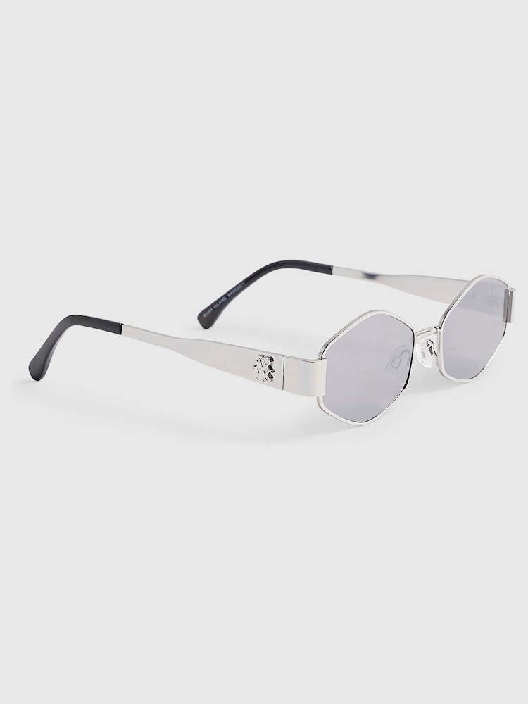 River Island Slim Hexangonal Sunglasses - Imagen 1 de 4
