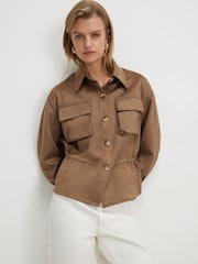 Surchemise à cordon en faux daim River Island - Image 1 sur 4