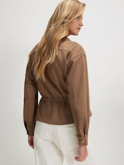 Surchemise à cordon en faux daim River Island - Image 2 sur 4