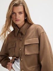 Surchemise à cordon en faux daim River Island - Image 4 sur 4