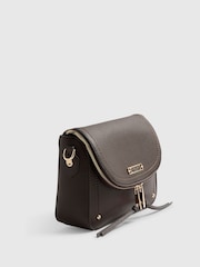 River Island Brown Zip Flap Front Cross-Body Bag - Image 4 of 6
