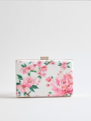 River Island White Floral Hard Shell Clutch Bag - Image 3 of 6