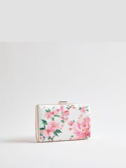 River Island White Floral Hard Shell Clutch Bag - Image 4 of 6
