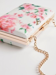 River Island White Floral Hard Shell Clutch Bag - Image 6 of 6