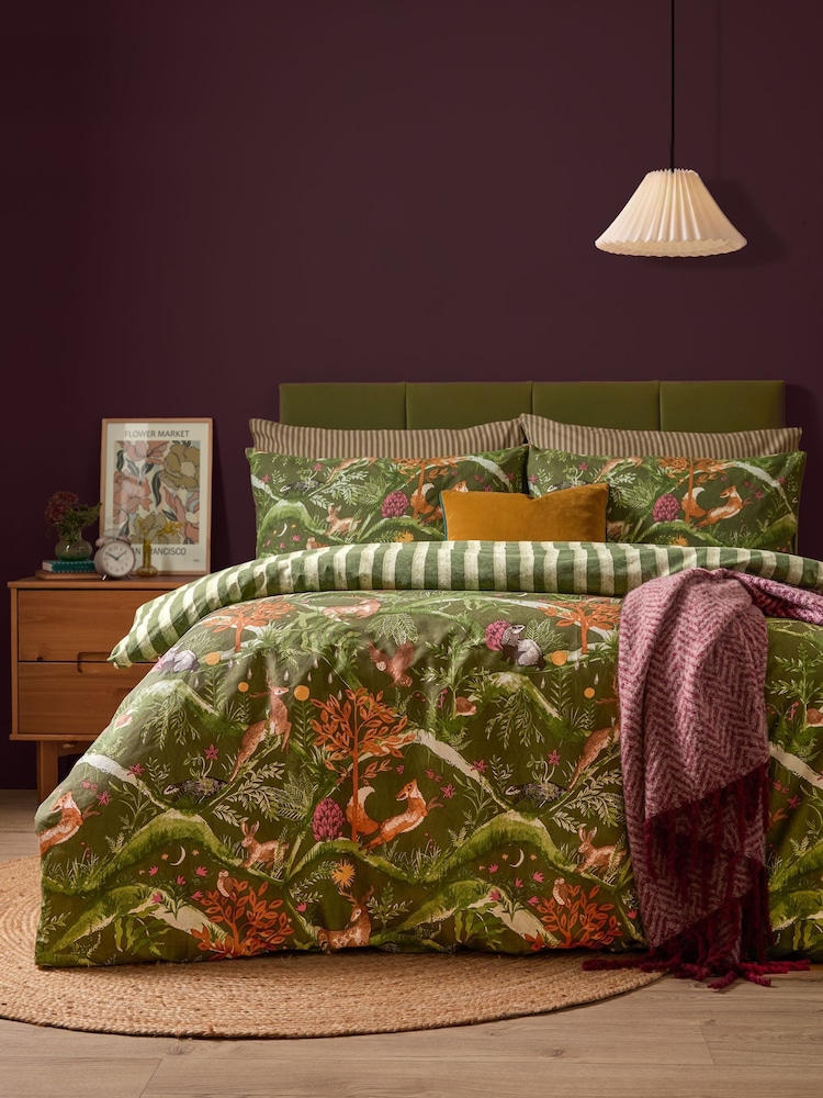 Furn Nya Woodland Reversible Printed Duvet Set - 圖片 1，共 4