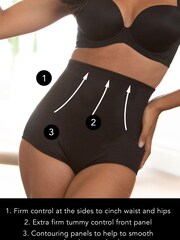 Pour Moi Black Lingerie Hourglass Firm Control Knicker - Image 2 of 4