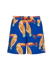 Chelsea Peers Blue Toucan Print Swim Shorts - Image 5 of 6