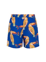 Chelsea Peers Blue Toucan Print Swim Shorts - Image 6 of 6