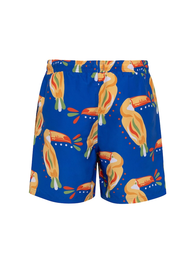 Chelsea Peers Blue Toucan Print Swim Shorts - Image 6 of 6 Chelsea Peers Blue Toucan Print Swim Shorts - Image 6 of 6