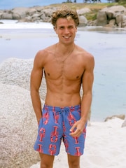 Chelsea Peers Blue Lobster Print Swim Shorts - Image 2 of 7