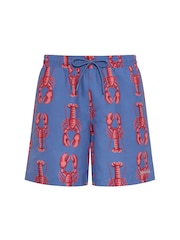 Chelsea Peers Blue Lobster Print Swim Shorts - Image 6 of 7