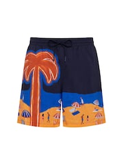 Chelsea Peers Blue Beach Print Swim Shorts - Image 5 of 6