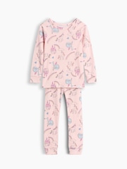 Gap Pink Brushed Cotton Unicorn Pyjamas Set (6mths-5yrs) - Image 2 of 2