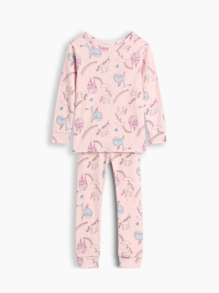 Gap Pink Brushed Cotton Unicorn Pyjamas Set (6mths-5yrs) - Image 2 of 2 Gap Pink Brushed Cotton Unicorn Pyjamas Set (6mths-5yrs) - Image 2 of 2