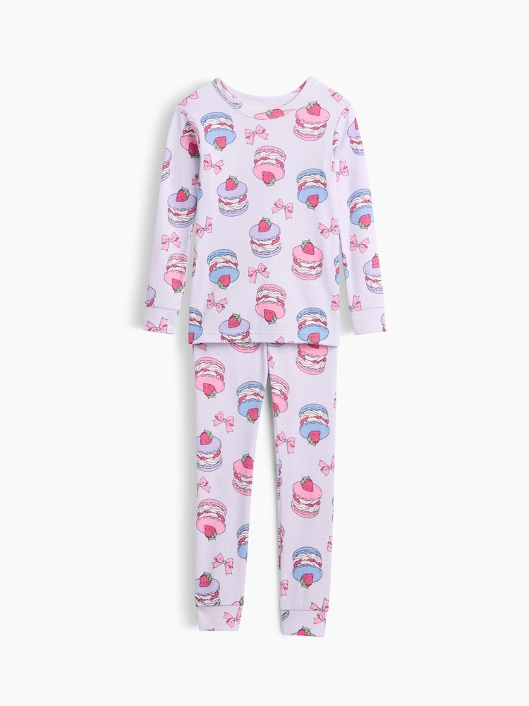 Gap Purple Macaroon Print Pyjamas Set (6mths-5yrs) - Image 1 of 3