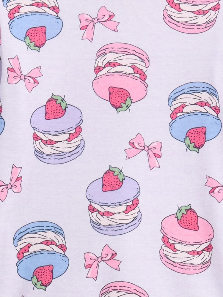 Gap Purple Macaroon Print Pyjamas Set (6mths-5yrs) - Image 3 of 3