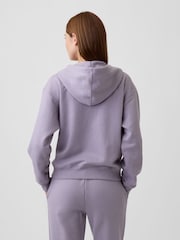 Μωβ - Gap Relaxed Logo Zip Φούτερ με κουκούλα - Εικόνα 2 του 5