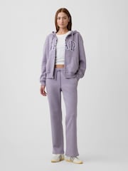 Μωβ - Gap Relaxed Logo Zip Φούτερ με κουκούλα - Εικόνα 3 του 5