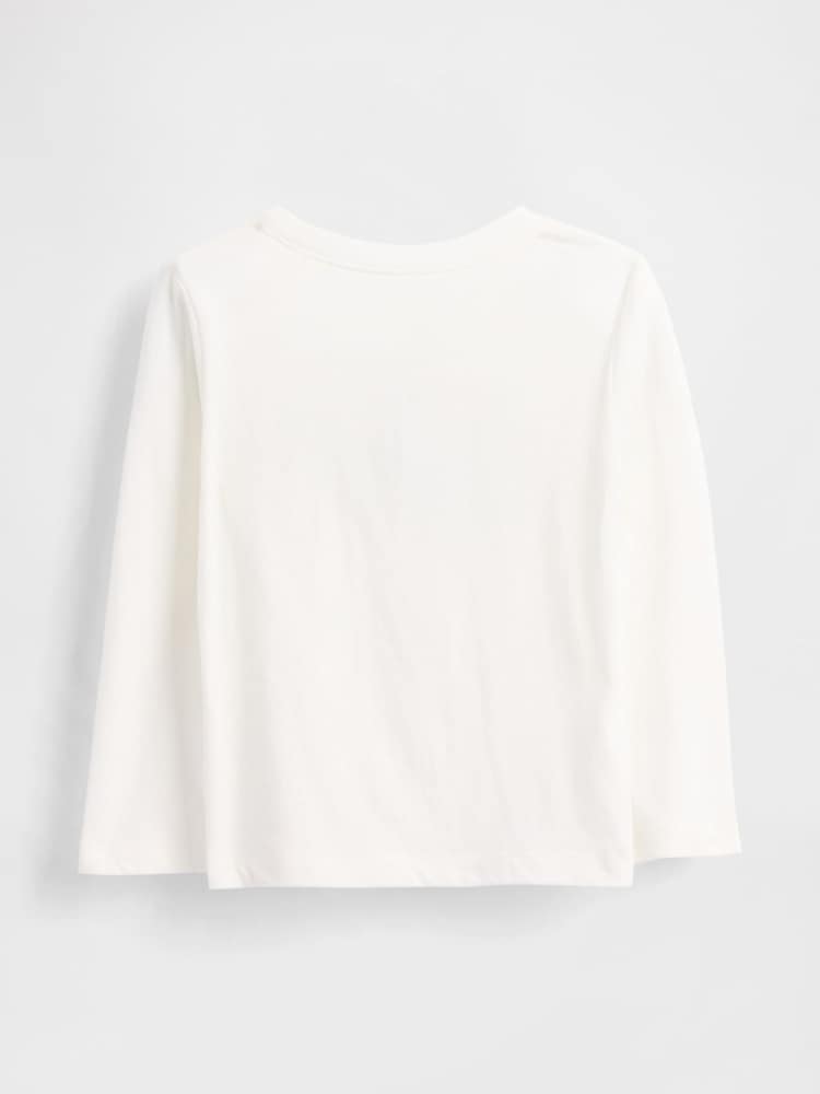 Blanc - T-shirt à manches longues avec logo Gap (6mois à5ans) - Image 2 de 3