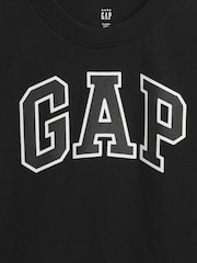 Noir - T-shirt à manches longues avec logo Gap (6mois à5ans) - Image 3 de 3