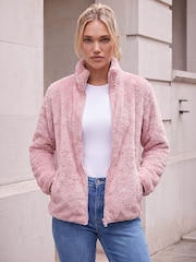 Roman Pink Sherpa Fleece Jacket - Image 1 of 4