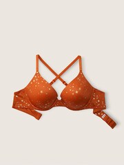 Victoria's Secret PINK Cinnamon Orange Foil Star Push Up Bra - Image 5 of 5