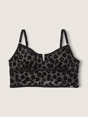 Victoria's Secret PINK Pure Black Velvet Lightly Lined Bralette - Image 3 of 4