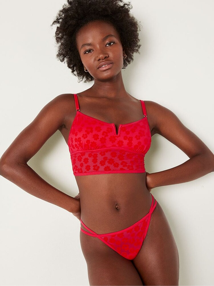 Victoria's Secret PINK Red Pepper Velvet Lightly Lined Bralette - Image 1 of 4