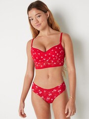 Victoria's Secret PINK Red Pepper Heart V-Day Lace Wired Push Up Bralette - Image 1 of 4