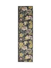 Clarke and Clarke Noir Black Passiflora Washable Runner - Image 2 of 4