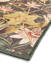 Clarke and Clarke Noir Black Passiflora Washable Runner - Image 3 of 4