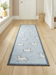 Scion Mist Blue Canter Washable Runner - Image 1 of 4