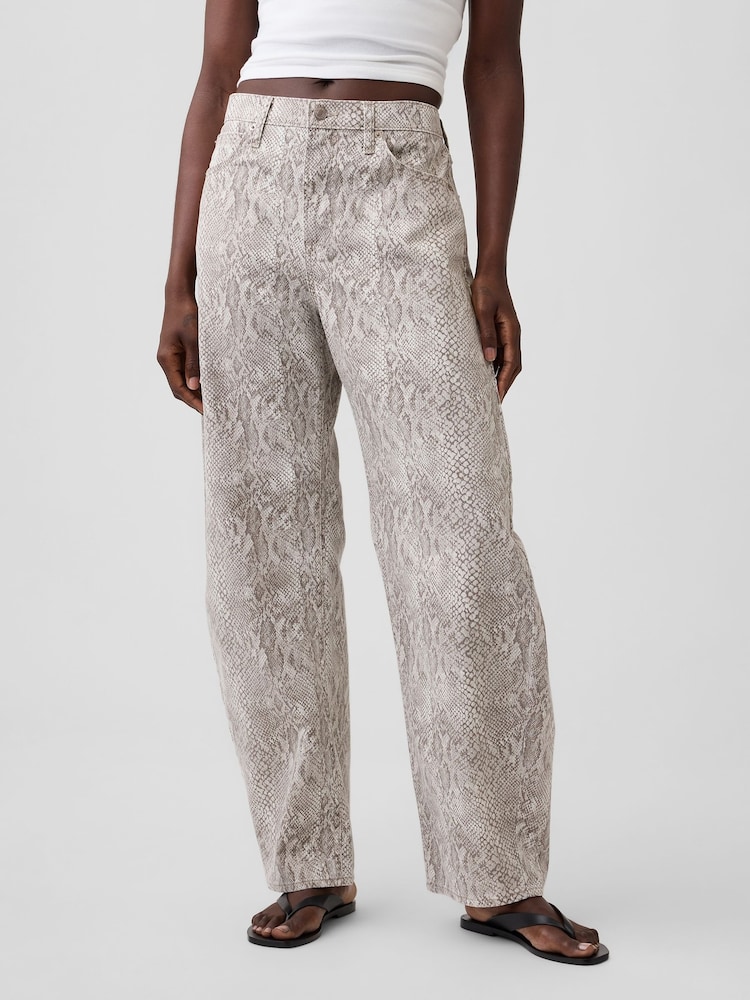 Jean Gap taille haute imprimé serpent - Image 1 sur 4