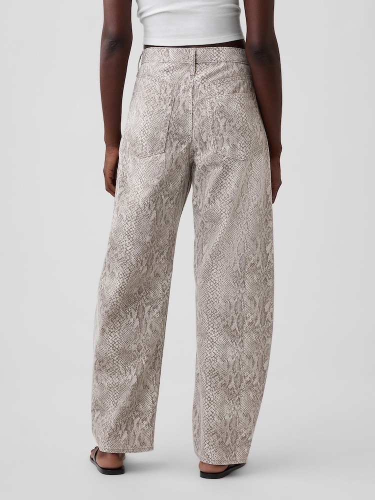 Jean Gap taille haute imprimé serpent - Image 2 sur 4