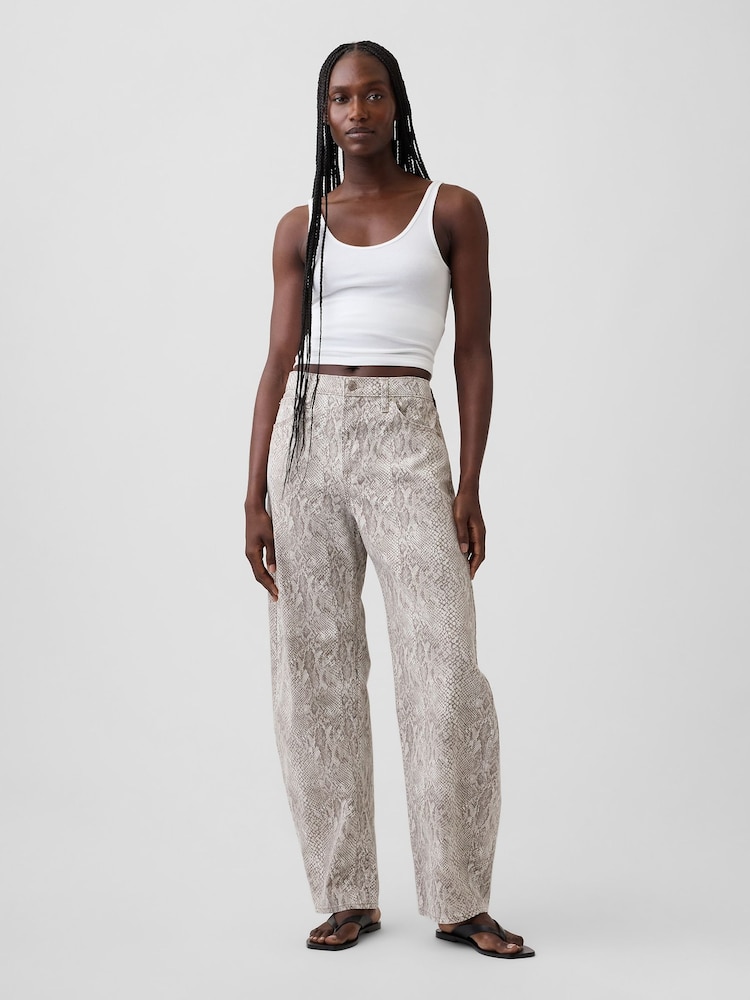 Jean Gap taille haute imprimé serpent - Image 4 sur 4
