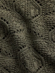 Gap Green Crochet Short Sleeve Jumper - Image 4 of 4