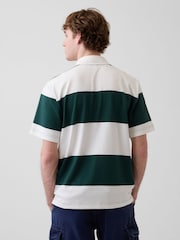 Gap Green Stripe Relaxed Logo Rugby Shirt - Image 2 of 4