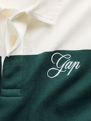 Gap Green Stripe Relaxed Logo Rugby Shirt - Image 4 of 4