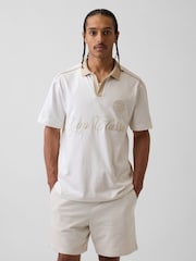 Gap Cream Relaxed Logo Rugby Shirt - Image 1 of 4