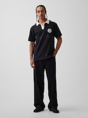 Gap Relaxed Logo Short Sleeve Rugby Shirt - Εικόνα 3 του 4