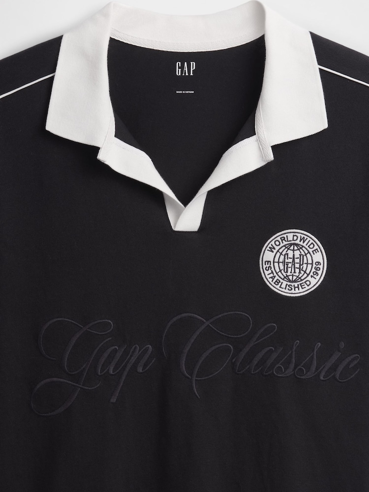 Gap Relaxed Logo Short Sleeve Rugby Shirt - Εικόνα 4 του 4