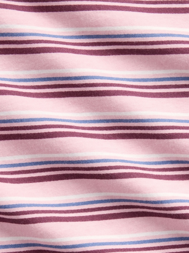 Gap Pink/Burgundy Stripe VinstageSoft Short Sleeve T-Shirt (4-13yrs) - Image 4 of 4 Gap Pink/Burgundy Stripe VinstageSoft Short Sleeve T-Shirt (4-13yrs) - Image 4 of 4