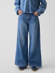 Mid wash - Gap Low Rise Geborduurde I Heart NY Baggy Jeans (5-13jaar) - Afbeelding 1 van 5