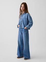 Mid wash - Gap Low Rise Geborduurde I Heart NY Baggy Jeans (5-13jaar) - Afbeelding 3 van 5