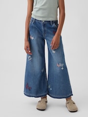 Medium Wash Geborduurd - Gap Low Rise Geborduurde I Heart NY Baggy Jeans (5-13jaar) - Afbeelding 1 van 6